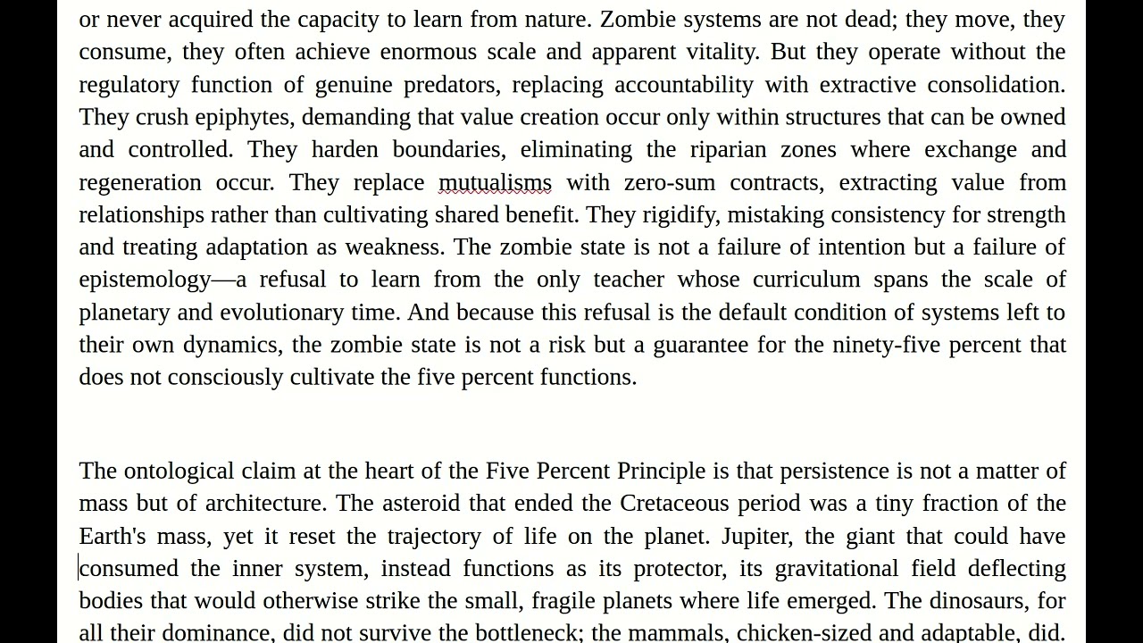 The Five Percent Principle