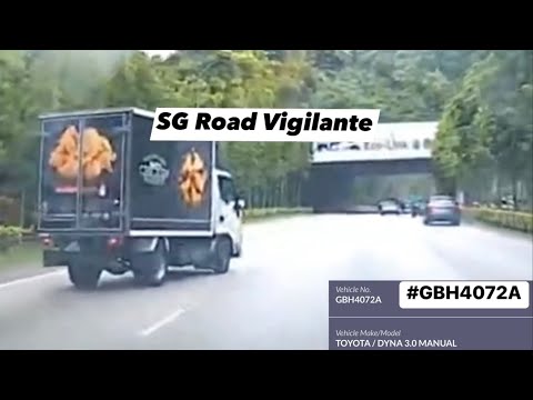23nov2022 bke GBH4072A speeding toyota dyna lorry from tenderfresh  skidded
