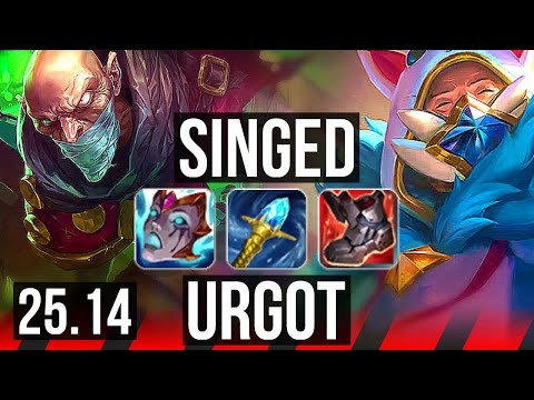 SINGED vs URGOT (TOP) | 600+ games | EUW Master | 25.14