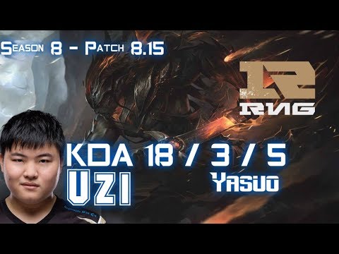 RNG Uzi YASUO vs VARUS ADC - Patch 8.15 KR Ranked