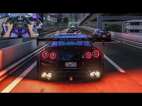 1666HP Nissan GTR R35 & 1519HP Supra MK4 & 1495HP RX7 Street Race - Assetto Corsa | Moza R16 + Pimax