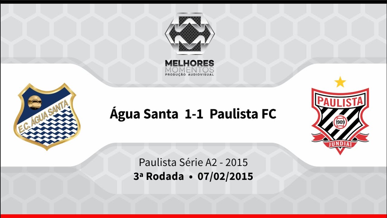 Melhores Momentos - ÁGUA SANTA 1X1 PAULISTA - A2 ...