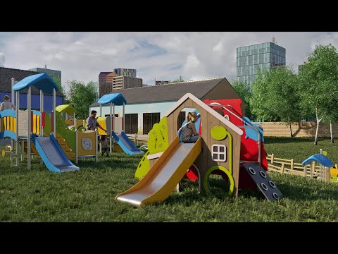 CGI 3D Animation Buglo Mini series playground