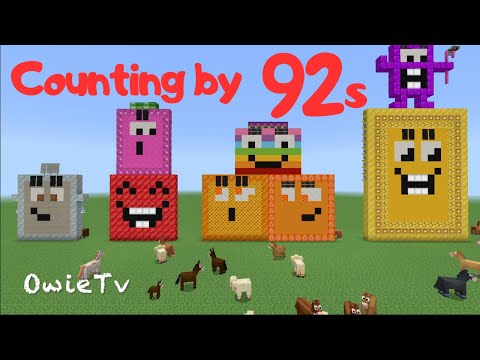 EPIC Minecraft Numberblocks: Counting in 92s!