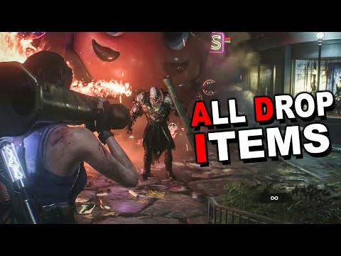 Resident Evil 3 Remake - Nemesis All Drop Weapon Parts & Ammo (Supply Case)