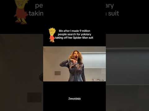 yololary takes of her spiderman suit 😶