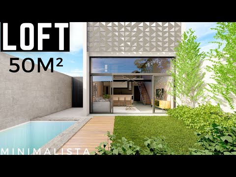 CASA LOFT 5X10 METROS MINIMALISTA