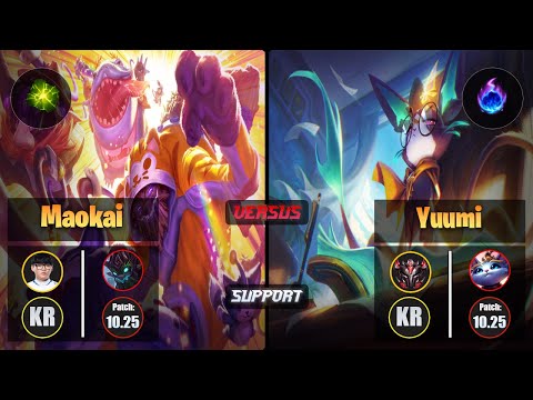 Hoit MAOKAI (Support) [Aftershock] VS YUUMI - Grandmaster KR Patch 10.25
