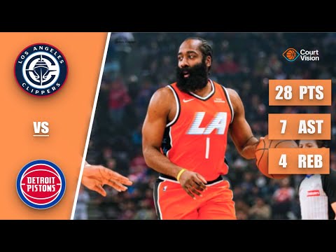 James Harden - 28 Points, 7 Assists, 4 Rebounds vs Pistons - 2025-26 Regular Season