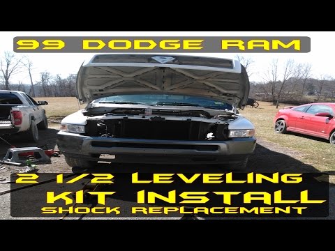 NEW SHOCK REPLACEMENT | LEVELING KIT INSTALL | 99 DODGE RAM