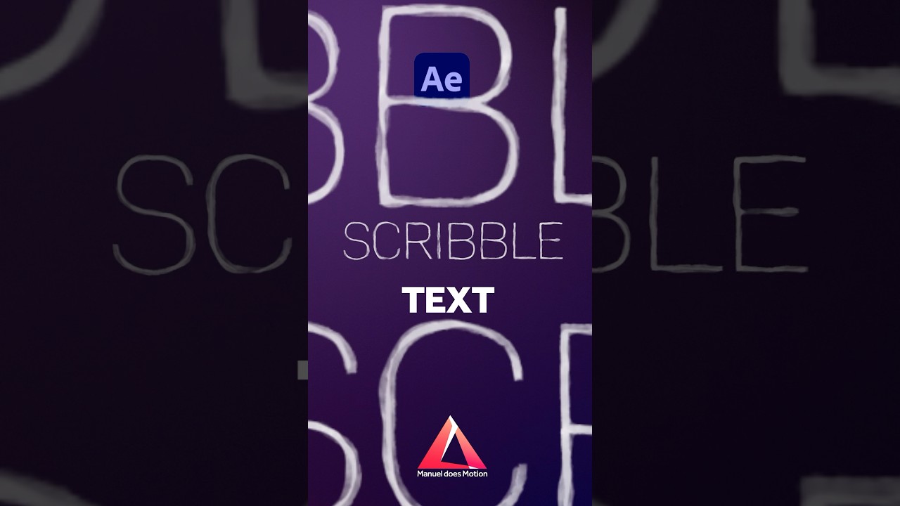 How to create scribbled Text in After Effects | Tutorial