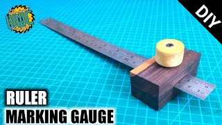 Woodworking Marking Tools | How To Make a Ruler Marking Gauge | Penggaris alternative | perusut kayu