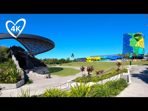 4K Walk - New Gold Coast HOTA Museum & Lagoon - Pre-Opening Virtual Tour - Treadmill Background
