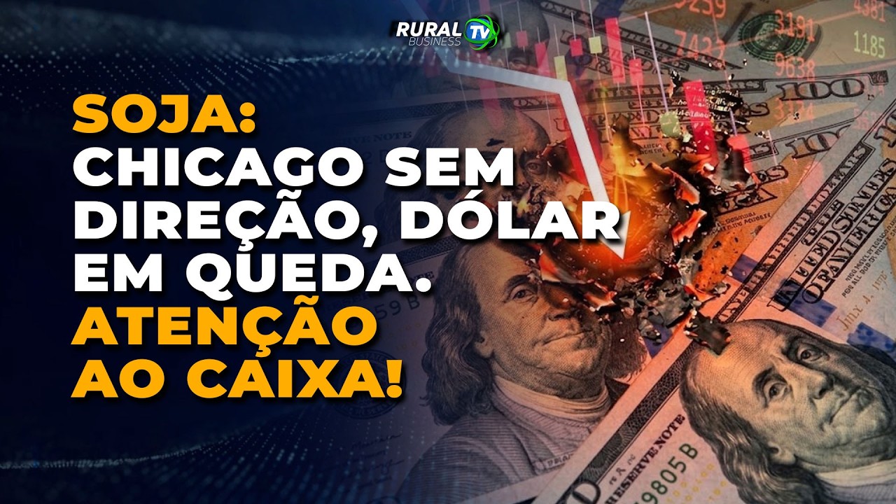 SOJA: CHICAGO SEM DIREÇÃO, DÓLAR EM QUEDA. ATENÇÃO AO CAIXA!
