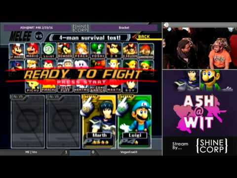 ME | Vro (Marth) vs VegasFox69 (Luigi) - ASH@WIT #48 Melee Bracket