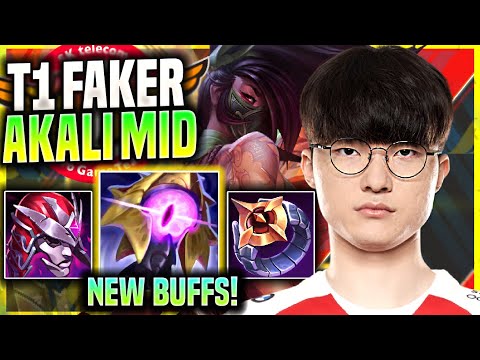 FAKER IS SO GOOD WITH NEW AKALI BUFFS! - T1 Faker Plays Akali Mid vs Kassadin! | Season 11