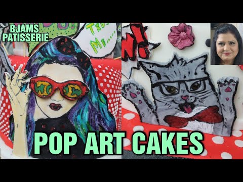 HOW TO MAKE POP ART CAKE|BJAMS PATISSERIE WITH SADIA IQBAL | with English Subtitles