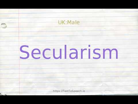 How to pronounce secularism