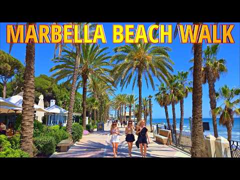 Marbella, Spain 4K Beachfront Paradise Walk 2025