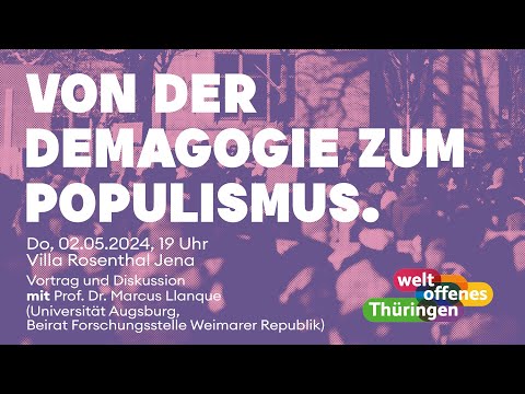 Von der Demagogie zum Populismus. Der Kampf um die Republik in den 1920er und den 2020er Jahren