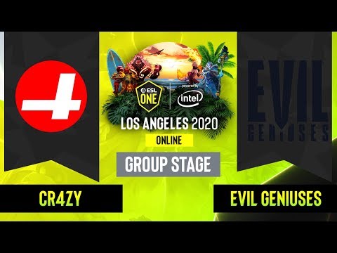 Dota2 - Evil Geniuses vs. CR4ZY - Game 1 - Group Stage - NA - ESL One Los Angeles