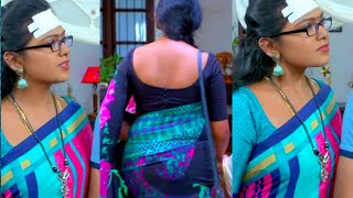 Mallu Serial Actress Rebecca Santhosh Hot In Saree