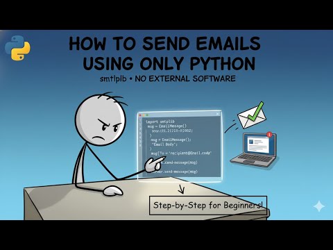 How to Send Emails Using only Python (Step-by-Step for Beginners) | smtplib no external software N6