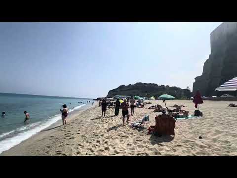 Walking in Tropea Beach Italy