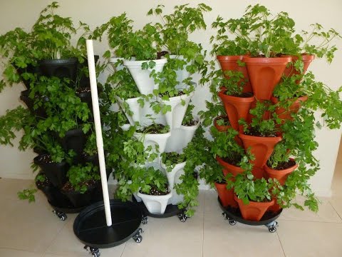 Perfect Balcony Garden - 5 Tier 20 Plant Vertical Garden with Heavy Duty Pot Trolley