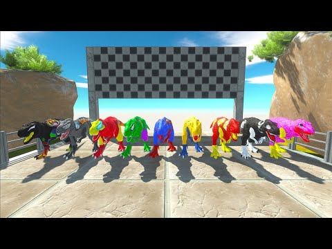 Trex & Trex & Trex Dc Marvel Superhero Championship Speed Race - Animal Revolt Battle Simulator