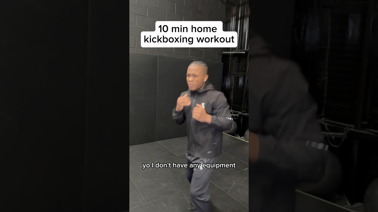 10 min home kickboxing workout