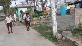 Covid 19 - Dimilada village Nandigam VT cleaned all streets by spraying disinfectant