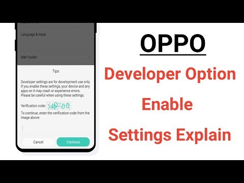 OPPO Developer Option Enable Setting Explain