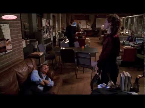 Leslie Hope: The Mentalist 1x07 Seeing Red (Maroon Satin Blouse) Clip 3