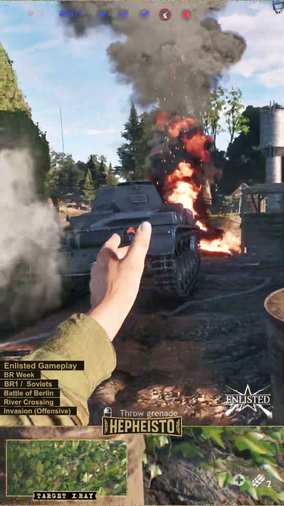 Engineer eliminates Panzer II C with Explosion Pack
