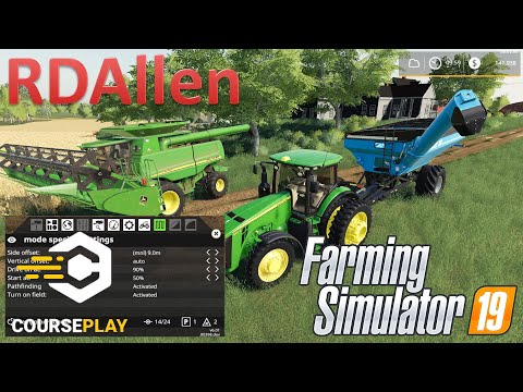 Courseplay Harvesting and Grain Carting | Courseplay | Farming Simulator 19