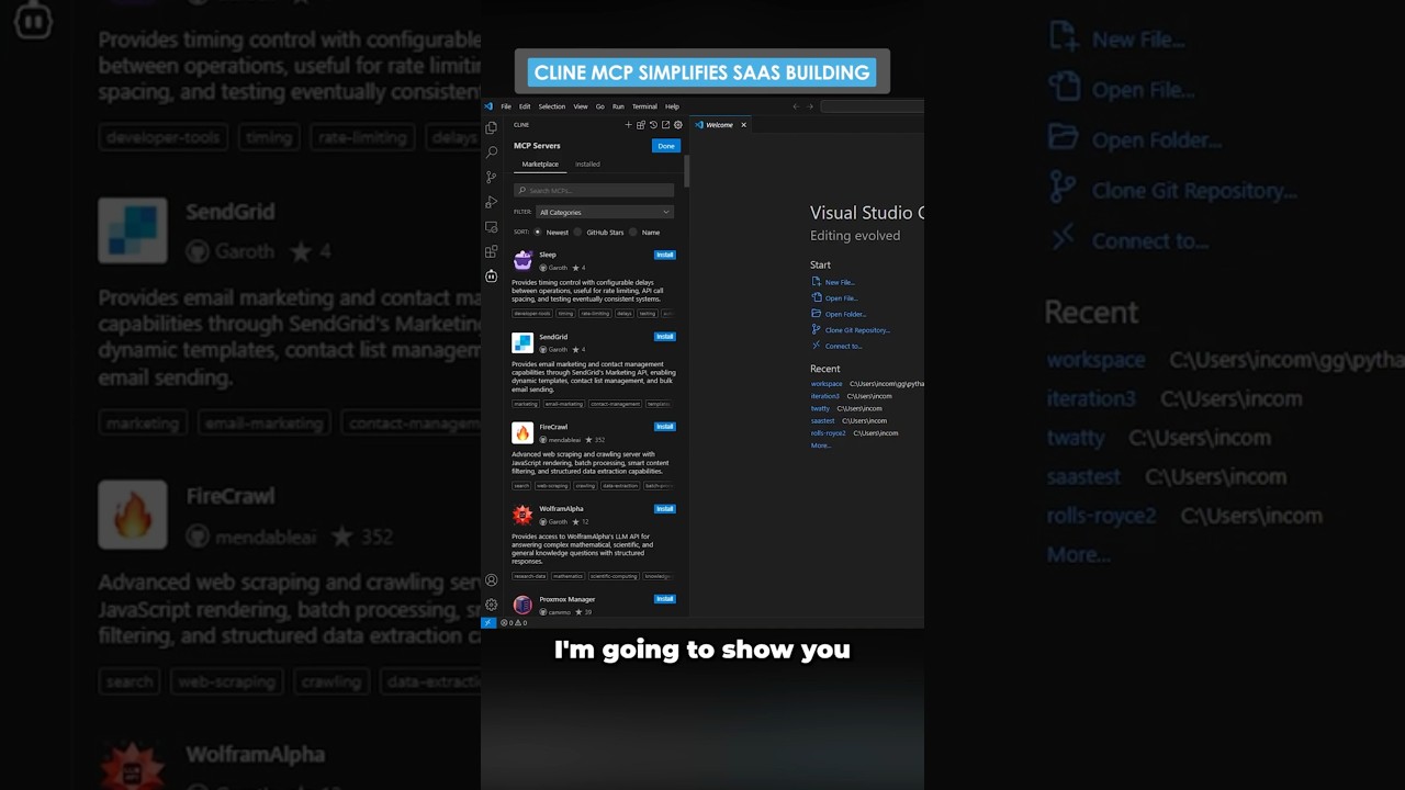 Cline MCP Simplifies SaaS Building! #cline #ai #creativewebsite