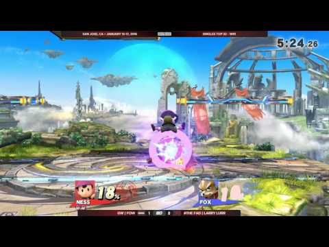 GENESIS 3 - GW|FOW (Ness) vs #THE FAD|Larry Lurr (Sheik/Fox/Donkey Kong) - Wii U Singles Top32 WR1