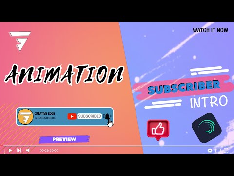 Trending Subscribe Intro Animation Tutorial Alight Motion Creative Edge
