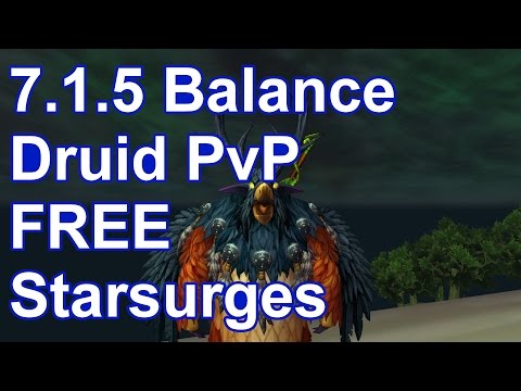 WoW Legion - 7.1.5 Balance Druid PvP - FREE Starsurges For Alliance - Battleground w/Commentary
