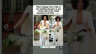 Solange on a Bike The Most Iconic Bridal Entrance Ever 😍💕#subscribe #shorts