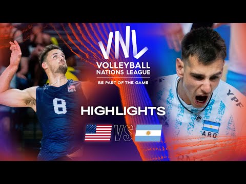 🇺🇸 USA vs. 🇦🇷 ARG - Highlights Week 3 | Men's VNL 2023