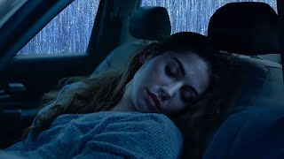 Perfect Rainstorm Ambience for Deep Sleep | Thunder and Heavy Rain on Car in the Silent Woods