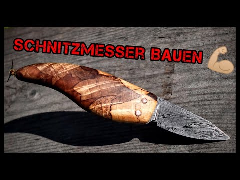 Damast-Schnitzmesser selber bauen | Subtitled