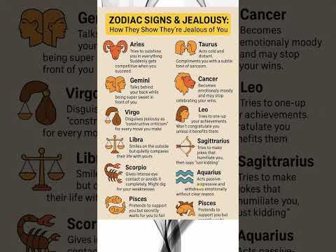 zodiac Signs and jealousy #astrology #horoscope #usa