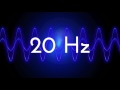 20 Hz clean sine wave BASS TEST TONE frequency