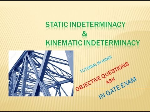 STATIC INDETERMINACY & KINEMATIC INDETERMINACY (GATE)