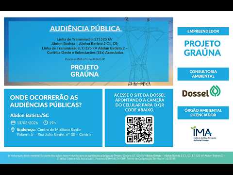 Audiência Pública - Projeto Graúna - Abdon Batista/SC