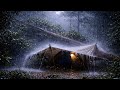 A VERY SCARY EXPERIENCE ️ ️ SOLO CAMPING DURING VERY HEAVY RAIN BAD WEATHER
