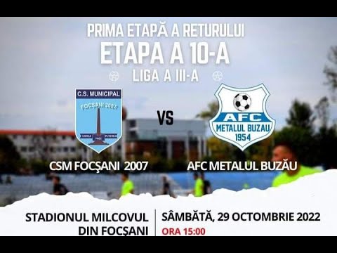 Fotbal L3 @SDV TV CSM 07 Focsani - Metalul Buzau